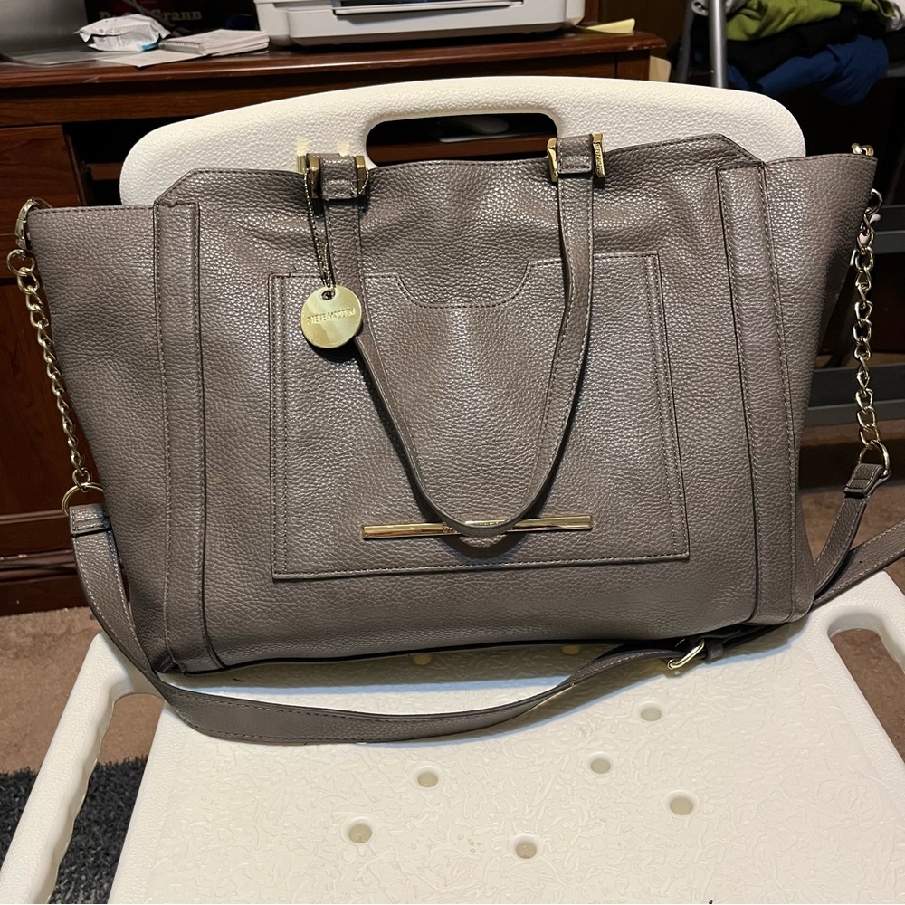 Steve Madden large gray tote